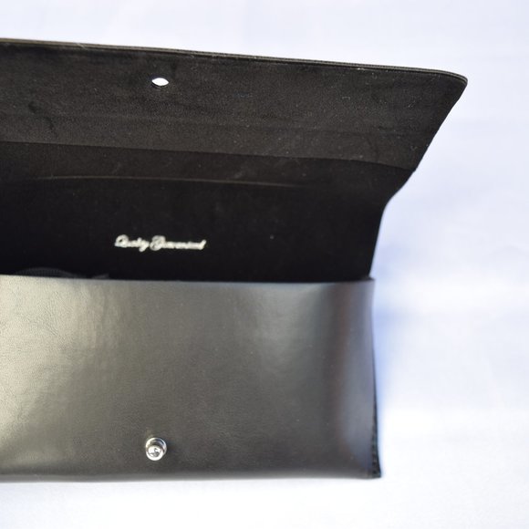 Rag & Bone Sunglasses Eyeglasses Case ,Black Soft Leather, Black Drawstring Bag - Picture 5 of 12